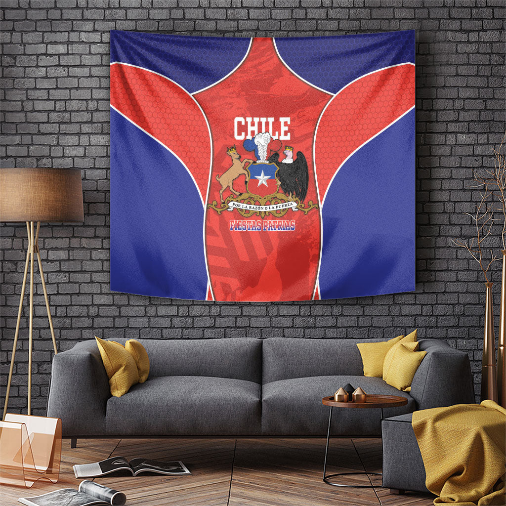 Chile Independence Day Tapestry Fiestas Patrias Coat Of Arms Style