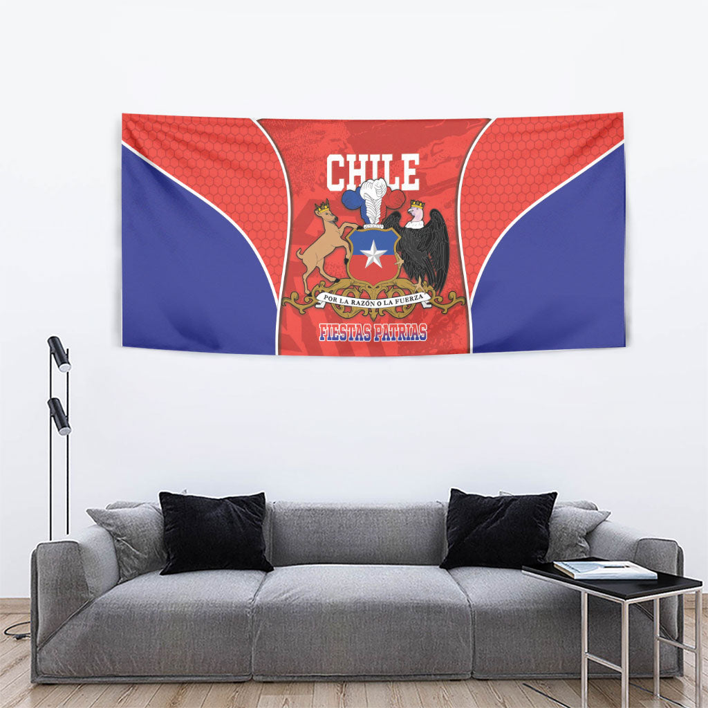 Chile Independence Day Tapestry Fiestas Patrias Coat Of Arms Style