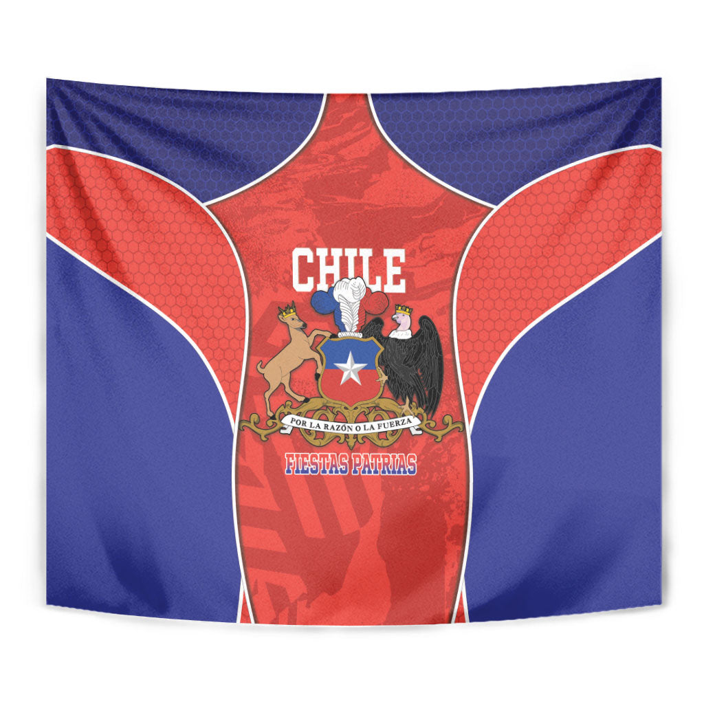 Chile Independence Day Tapestry Fiestas Patrias Coat Of Arms Style