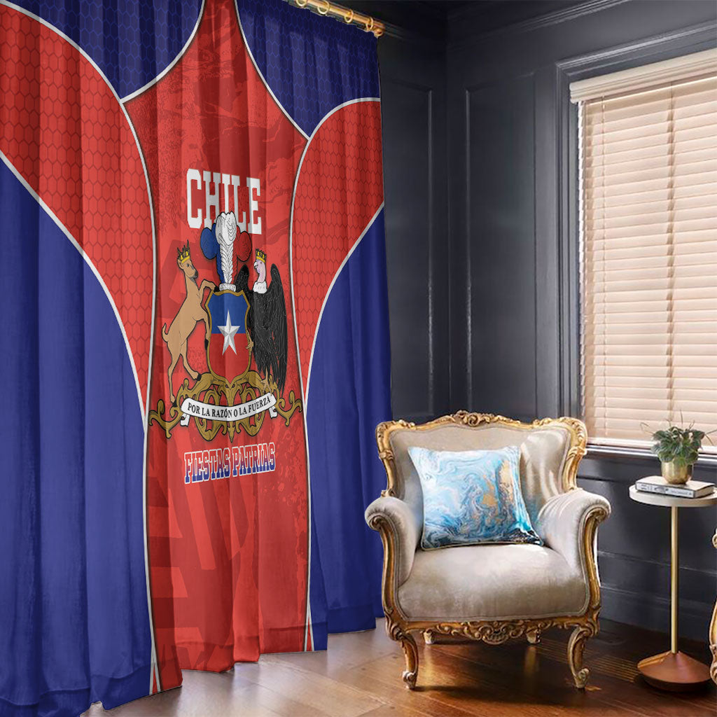 Chile Independence Day Window Curtain Fiestas Patrias Coat Of Arms Style