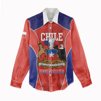 Personalized Chile Independence Day Women Casual Shirt Fiestas Patrias Coat Of Arms Style