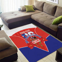 Personalized Chile Independence Day Area Rug Chilean Code 56 Copihue Flowers