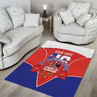 Personalized Chile Independence Day Area Rug Chilean Code 56 Copihue Flowers