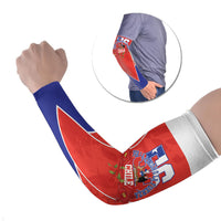 Personalized Chile Independence Day Arm Sleeves Chilean Code 56 Copihue Flowers
