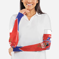 Personalized Chile Independence Day Arm Sleeves Chilean Code 56 Copihue Flowers