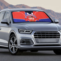Personalized Chile Independence Day Auto Sun Shade Chilean Code 56 Copihue Flowers