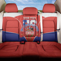 Personalized Chile Independence Day Back Car Seat Cover Chilean Code 56 Copihue Flowers