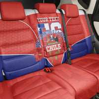 Personalized Chile Independence Day Back Car Seat Cover Chilean Code 56 Copihue Flowers