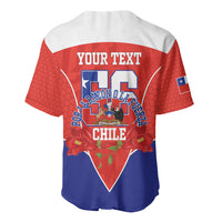 Personalized Chile Independence Day Baseball Jersey Chilean Code 56 Copihue Flowers