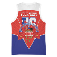 Personalized Chile Independence Day Basketball Jersey Chilean Code 56 Copihue Flowers