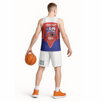 Personalized Chile Independence Day Basketball Jersey Chilean Code 56 Copihue Flowers