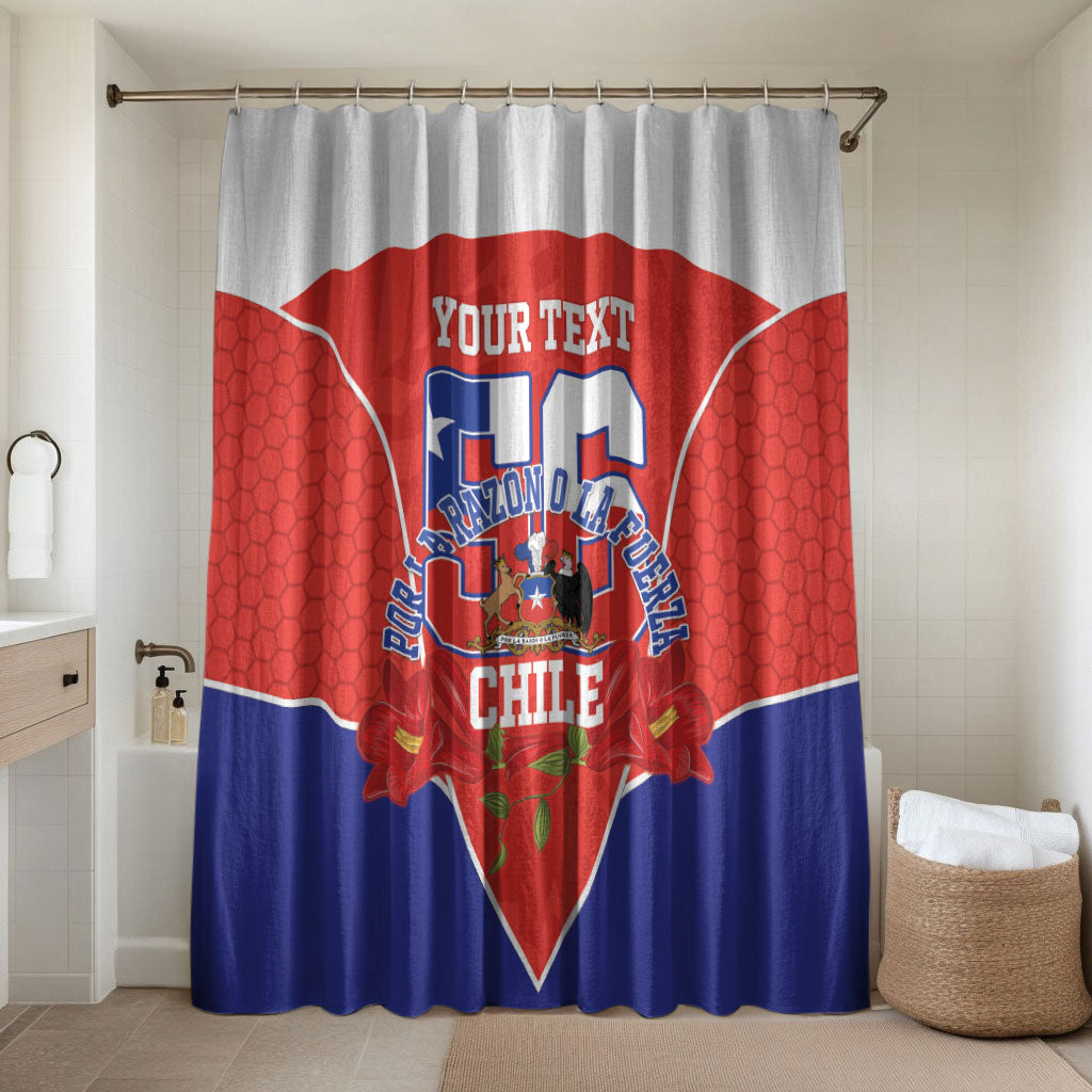 Personalized Chile Independence Day Bathroom Set Chilean Code 56 Copihue Flowers