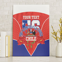 Personalized Chile Independence Day Canvas Wall Art Chilean Code 56 Copihue Flowers
