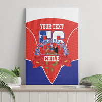 Personalized Chile Independence Day Canvas Wall Art Chilean Code 56 Copihue Flowers