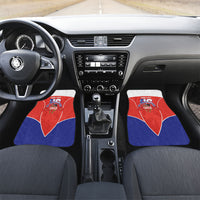 Personalized Chile Independence Day Car Mats Chilean Code 56 Copihue Flowers