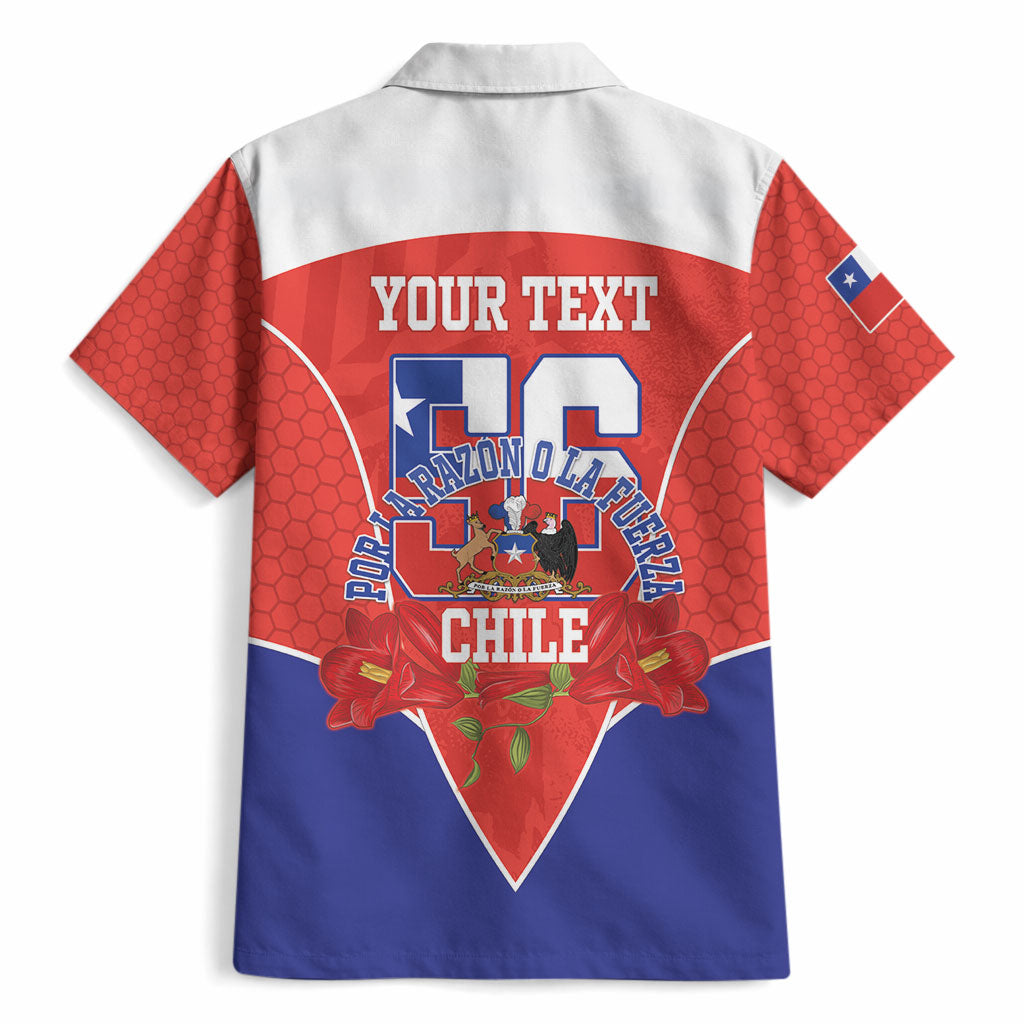 Personalized Chile Independence Day Hawaiian Shirt Chilean Code 56 Copihue Flowers