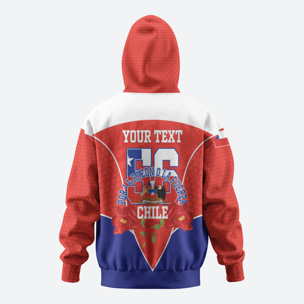 Personalized Chile Independence Day Hoodie Chilean Code 56 Copihue Flowers