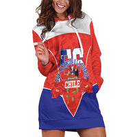 Personalized Chile Independence Day Hoodie Dress Chilean Code 56 Copihue Flowers