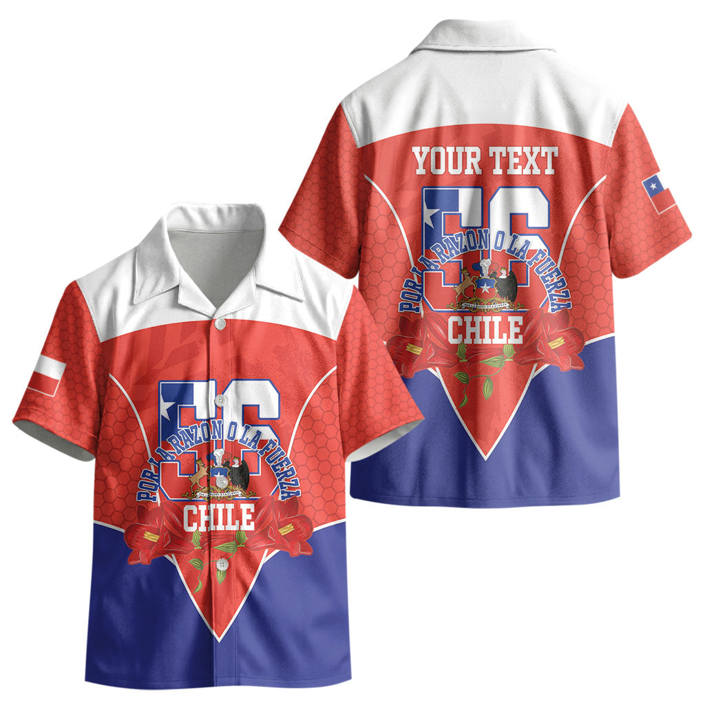 Personalized Chile Independence Day Kid Hawaiian Shirt Chilean Code 56 Copihue Flowers