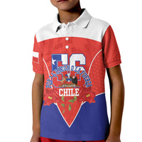 Personalized Chile Independence Day Kid Polo Shirt Chilean Code 56 Copihue Flowers