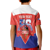 Personalized Chile Independence Day Kid Polo Shirt Chilean Code 56 Copihue Flowers