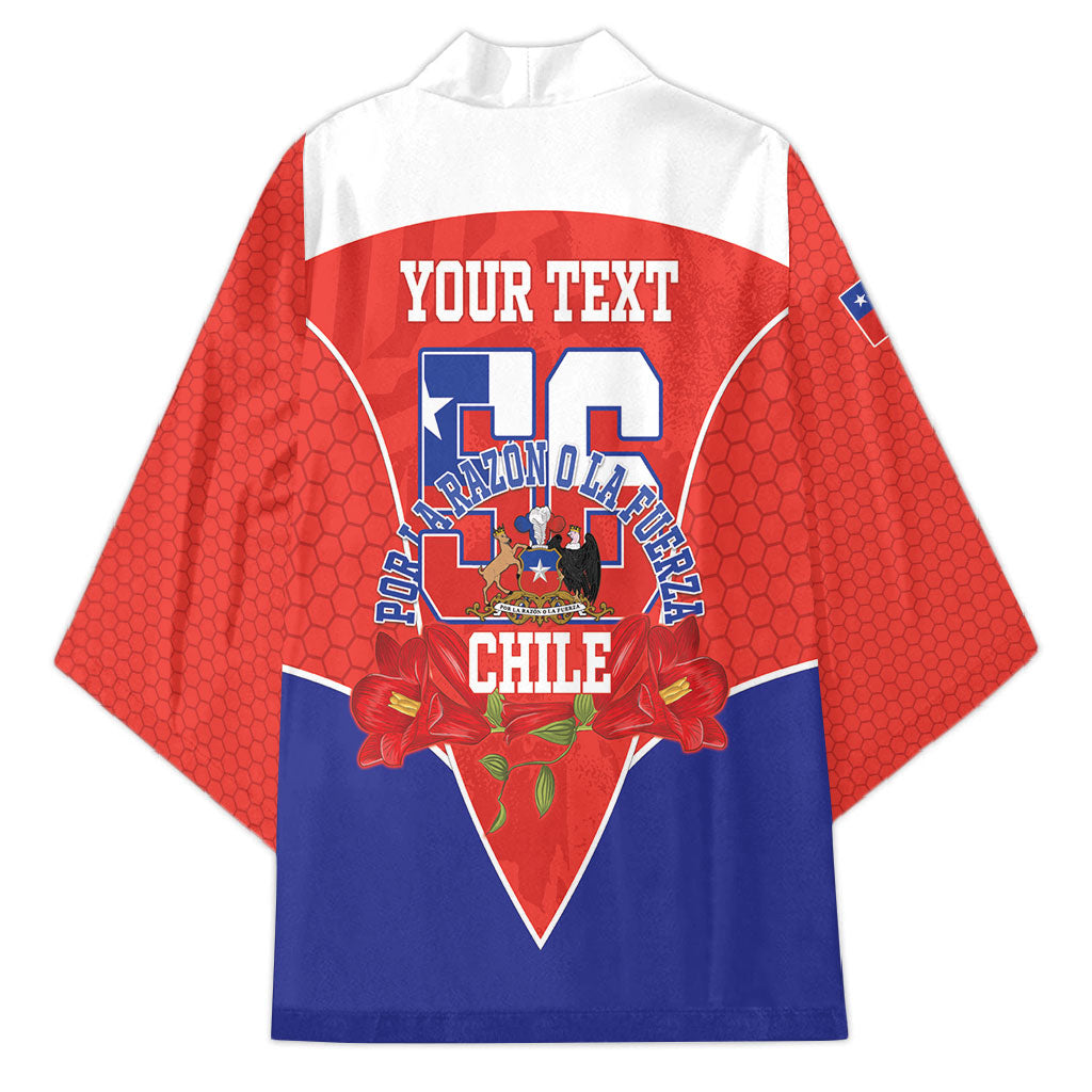 Personalized Chile Independence Day Kimono Chilean Code 56 Copihue Flowers