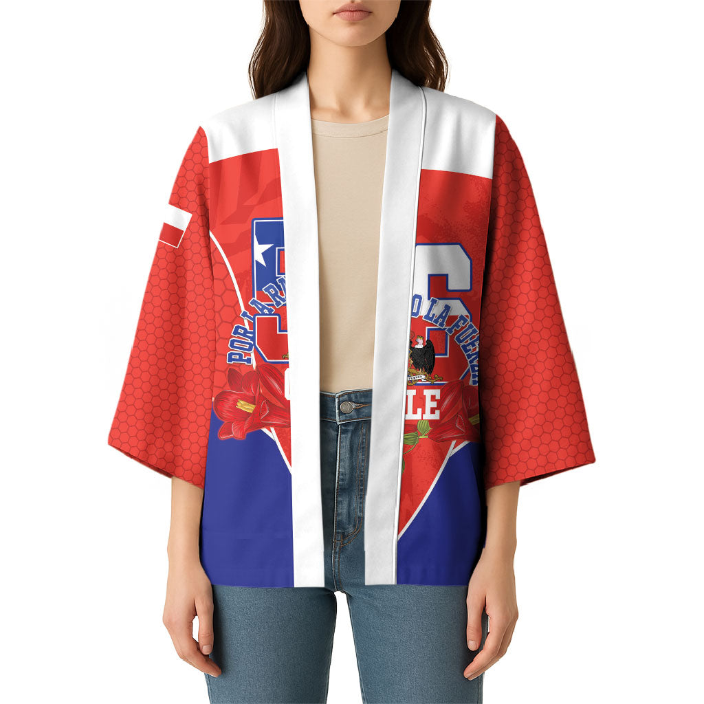 Personalized Chile Independence Day Kimono Chilean Code 56 Copihue Flowers