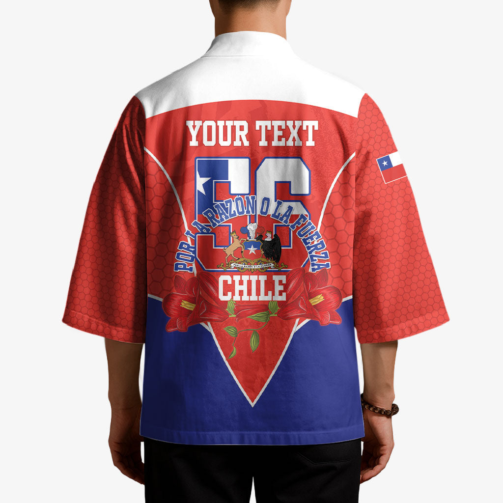 Personalized Chile Independence Day Kimono Chilean Code 56 Copihue Flowers