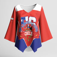 Personalized Chile Independence Day Kimono Sleeve Blouse Chilean Code 56 Copihue Flowers