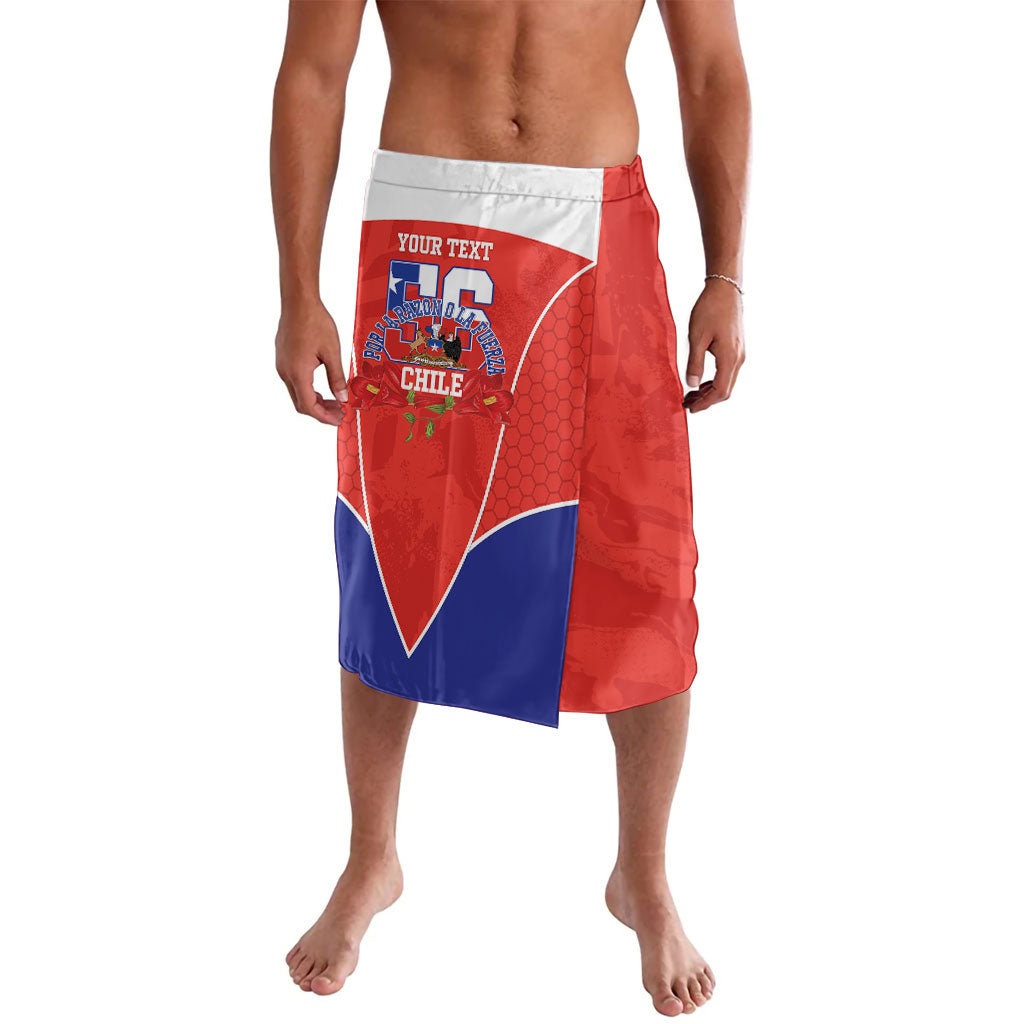 Personalized Chile Independence Day Lavalava Chilean Code 56 Copihue Flowers