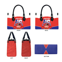 Personalized Chile Independence Day Leather Bag Chilean Code 56 Copihue Flowers