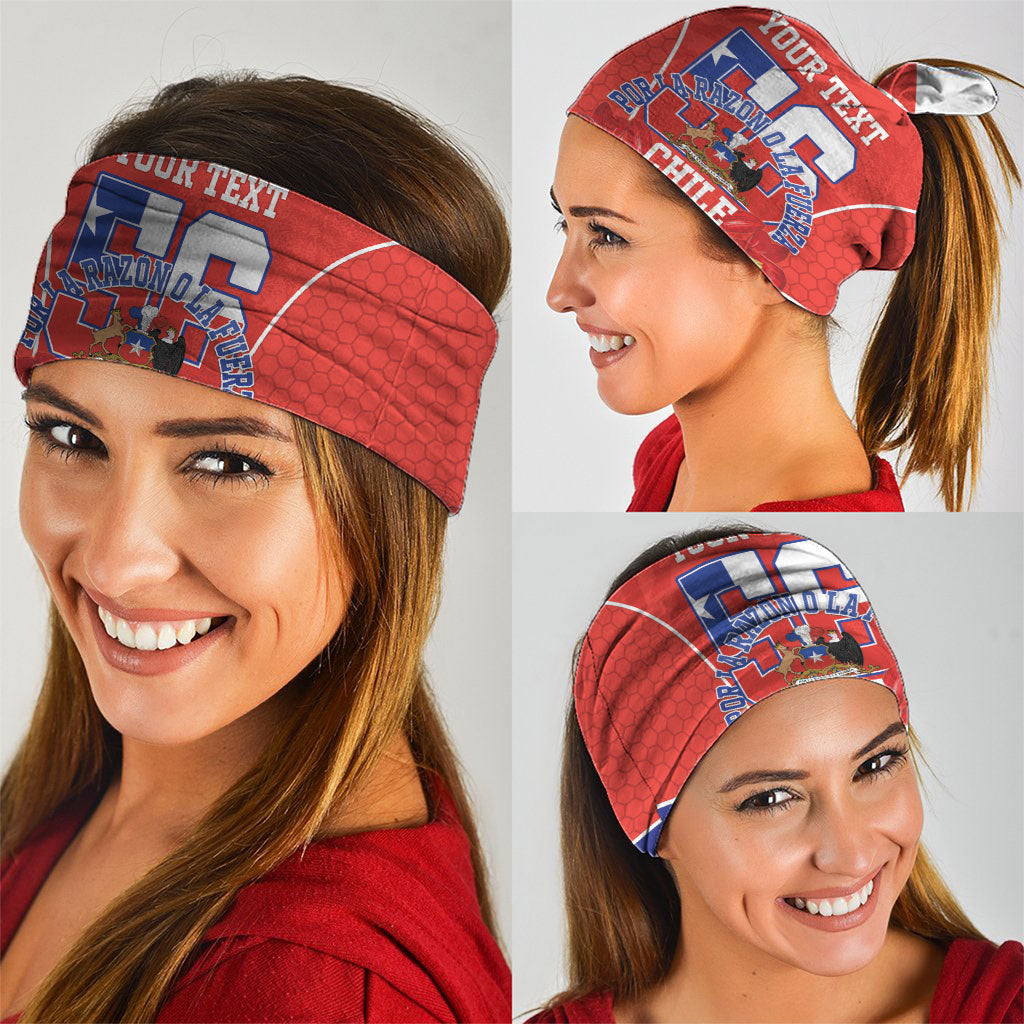 Personalized Chile Independence Day Neck Gaiter Chilean Code 56 Copihue Flowers