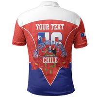 Personalized Chile Independence Day Polo Shirt Chilean Code 56 Copihue Flowers