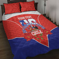 Personalized Chile Independence Day Quilt Bed Set Chilean Code 56 Copihue Flowers