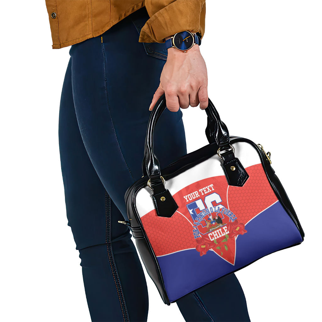 Personalized Chile Independence Day Shoulder Handbag Chilean Code 56 Copihue Flowers