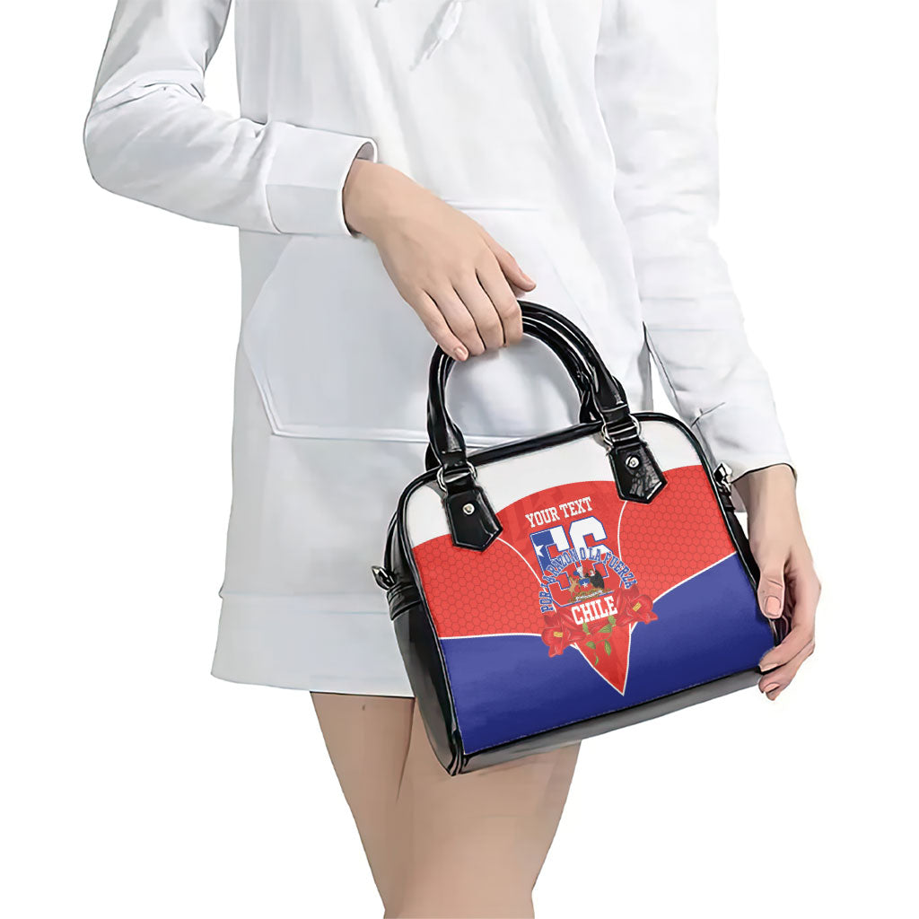 Personalized Chile Independence Day Shoulder Handbag Chilean Code 56 Copihue Flowers