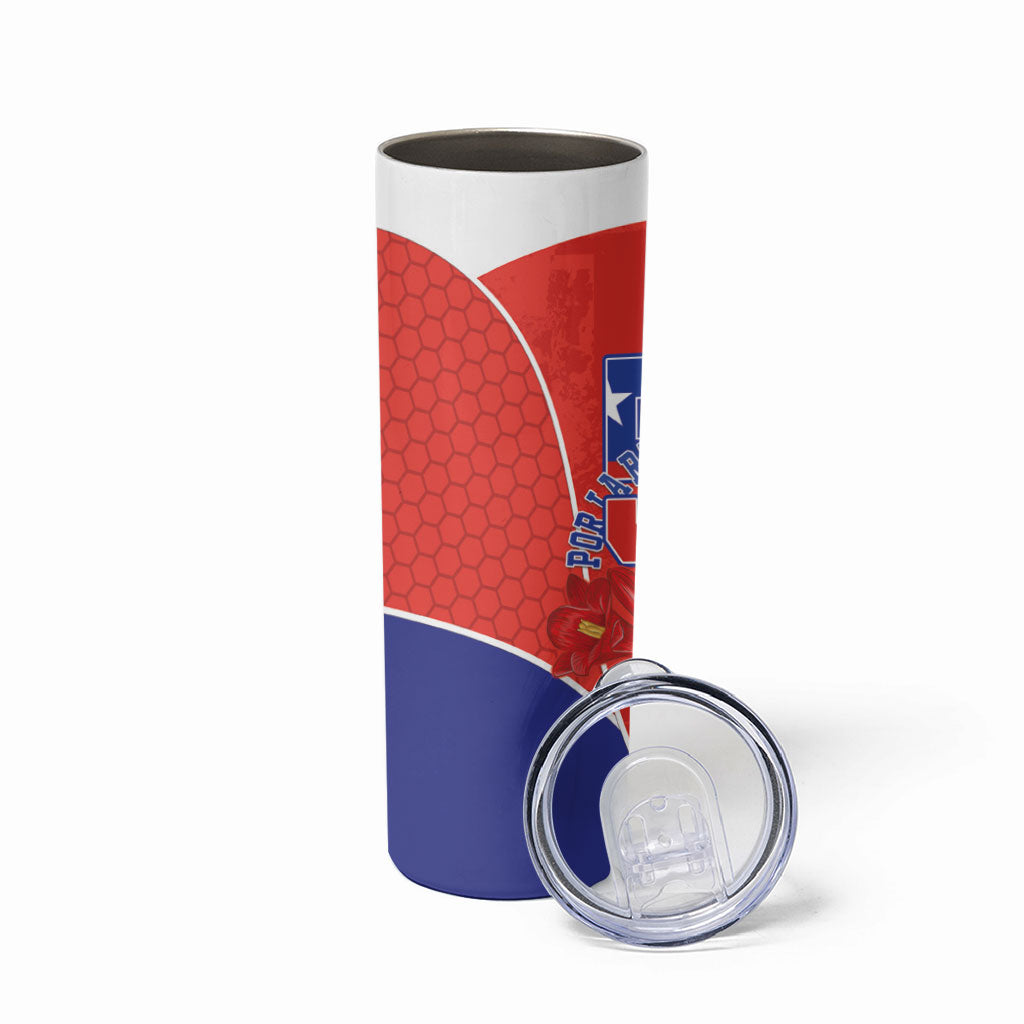 Chile Independence Day Skinny Tumbler Chilean Code 56 Copihue Flowers