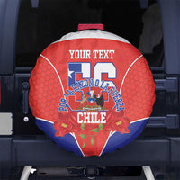 Personalized Chile Independence Day Spare Tire Cover Chilean Code 56 Copihue Flowers