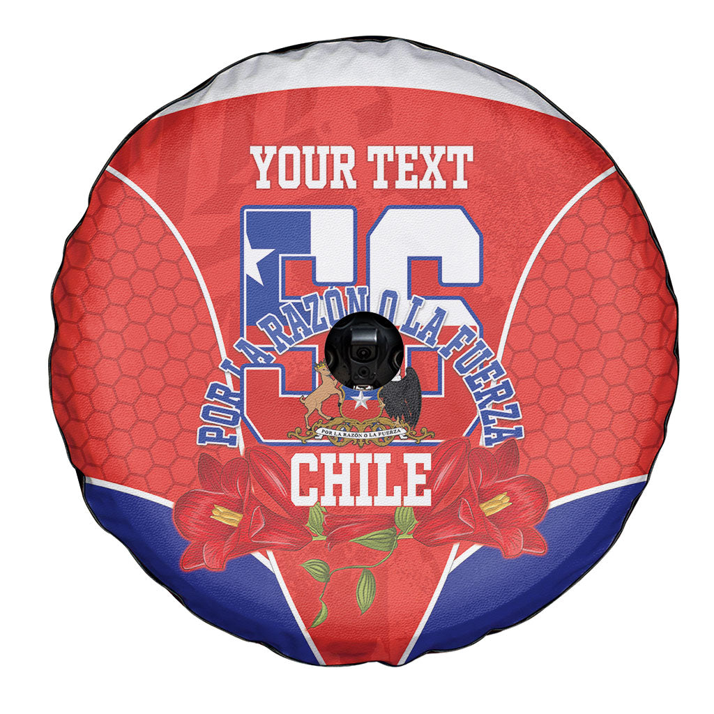 Personalized Chile Independence Day Spare Tire Cover Chilean Code 56 Copihue Flowers