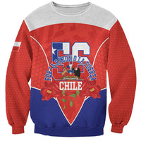 Personalized Chile Independence Day Sweatshirt Chilean Code 56 Copihue Flowers