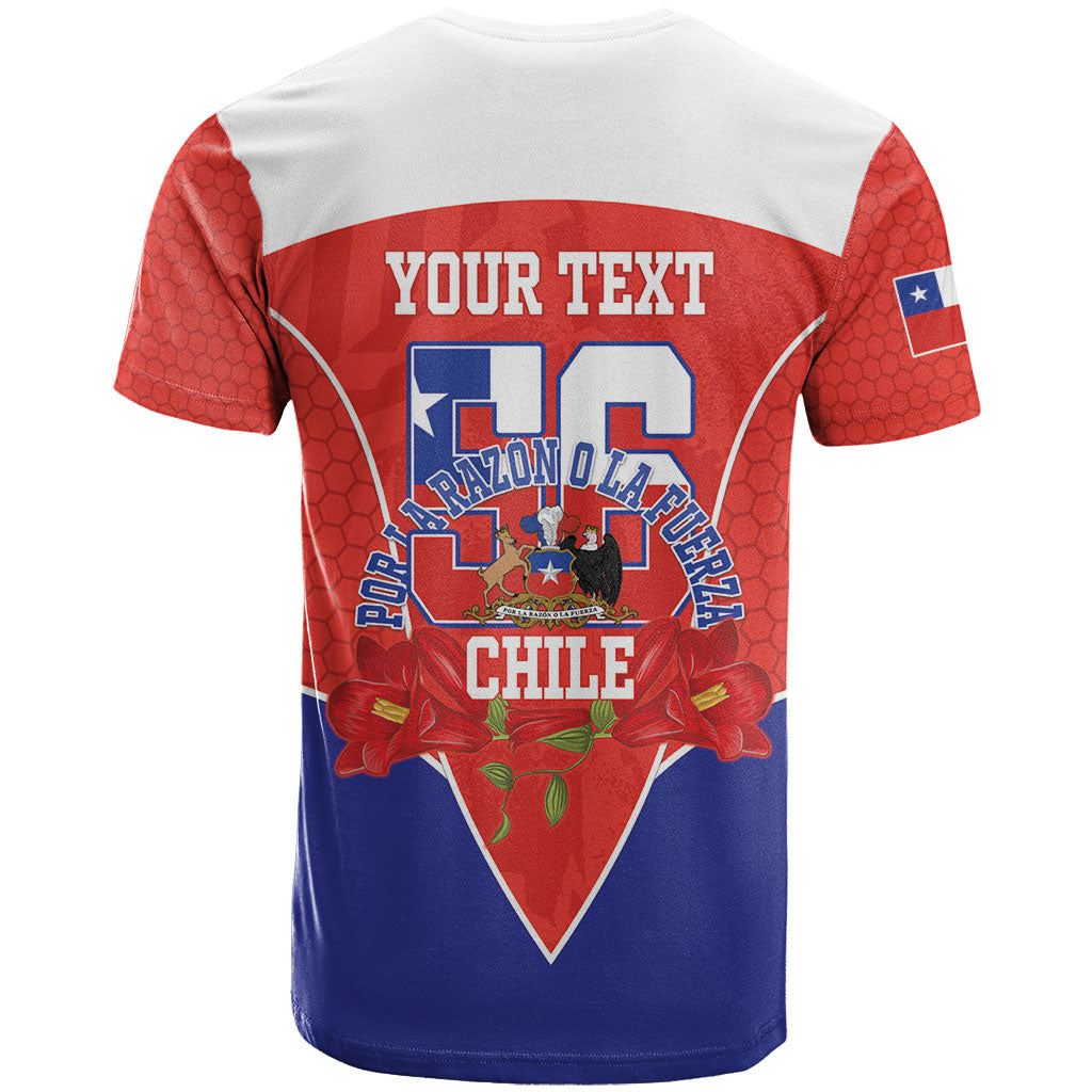 Personalized Chile Independence Day T Shirt Chilean Code 56 Copihue Flowers