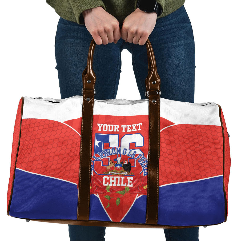 Personalized Chile Independence Day Travel Bag Chilean Code 56 Copihue Flowers