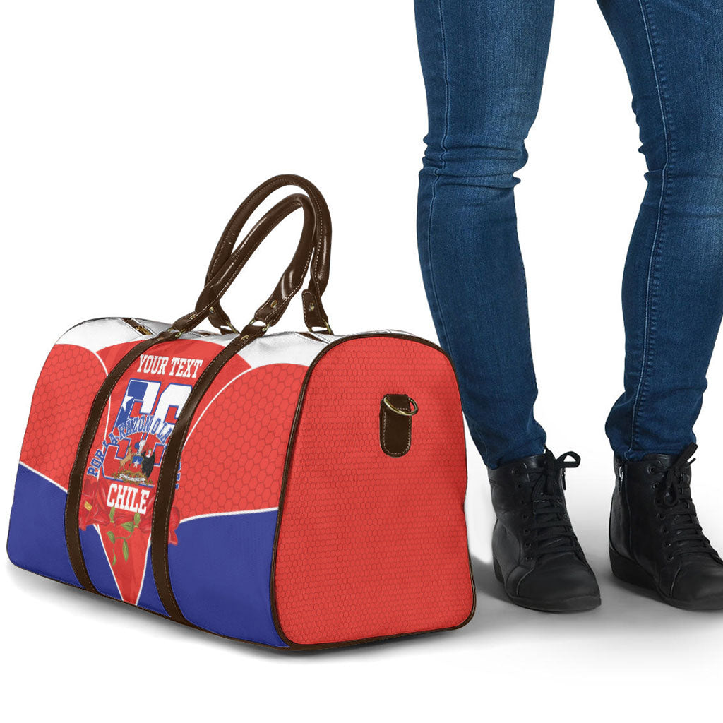 Personalized Chile Independence Day Travel Bag Chilean Code 56 Copihue Flowers