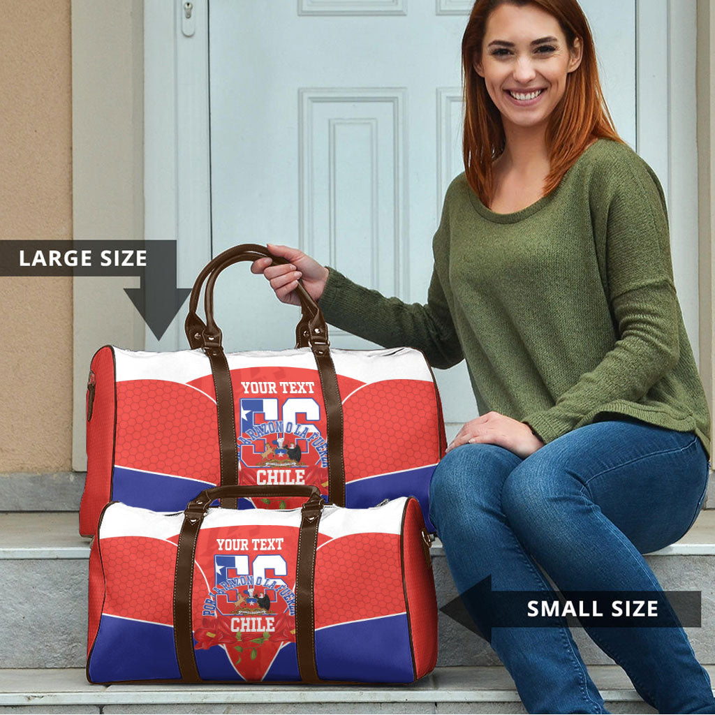 Personalized Chile Independence Day Travel Bag Chilean Code 56 Copihue Flowers