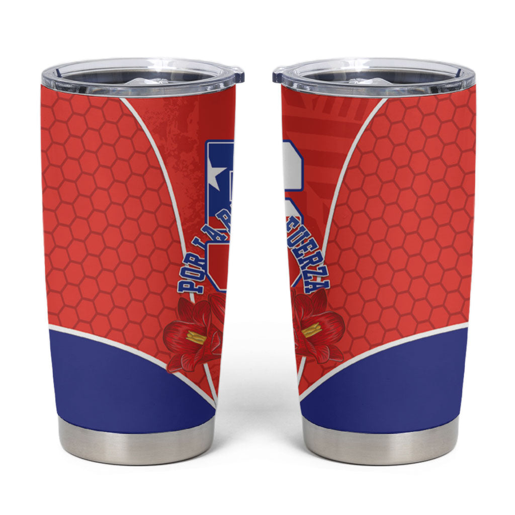Chile Independence Day Tumbler Cup Chilean Code 56 Copihue Flowers