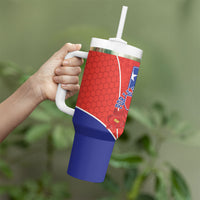 Chile Independence Day Tumbler With Handle Chilean Code 56 Copihue Flowers