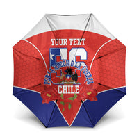 Personalized Chile Independence Day Umbrella Chilean Code 56 Copihue Flowers