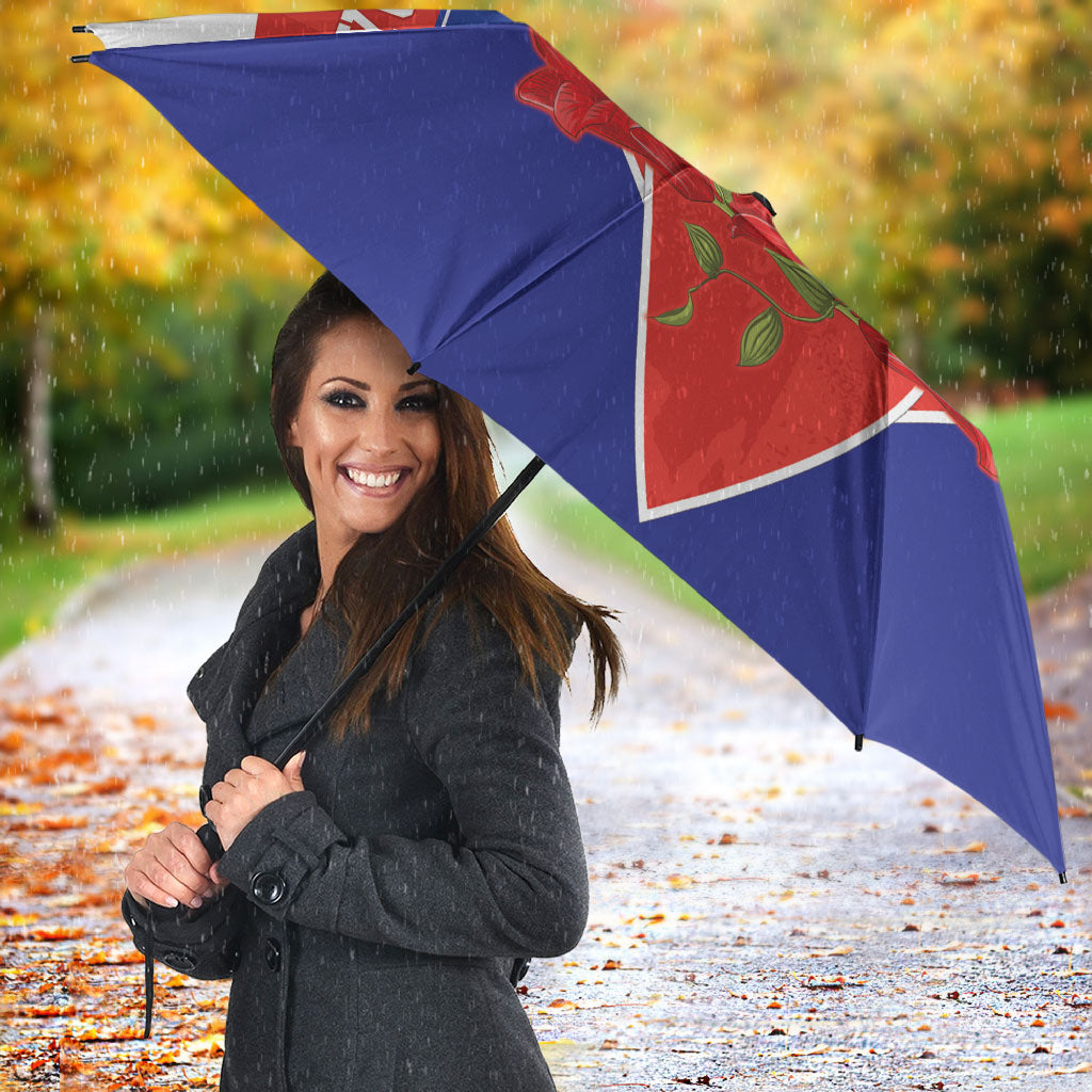 Personalized Chile Independence Day Umbrella Chilean Code 56 Copihue Flowers