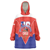 Personalized Chile Independence Day Wearable Blanket Hoodie Chilean Code 56 Copihue Flowers