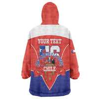 Personalized Chile Independence Day Wearable Blanket Hoodie Chilean Code 56 Copihue Flowers